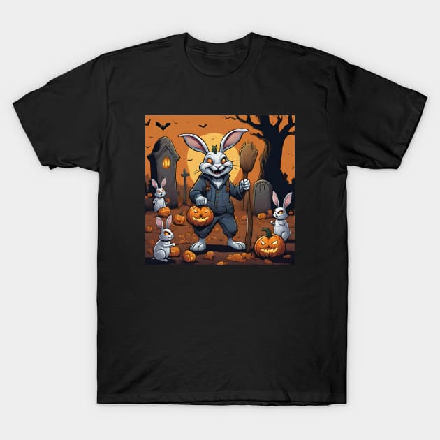 Halloween Rabbit T-Shirt by LetsGetInspired